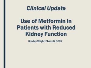 FDA on Metformin: OK in Some Patients with Reduced Kidney Function