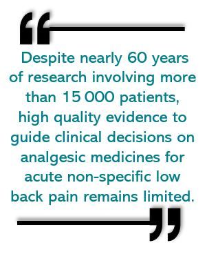 Comparative Efficacy, Safety Of Analgesics To Treat Acute Low Back Pain ...