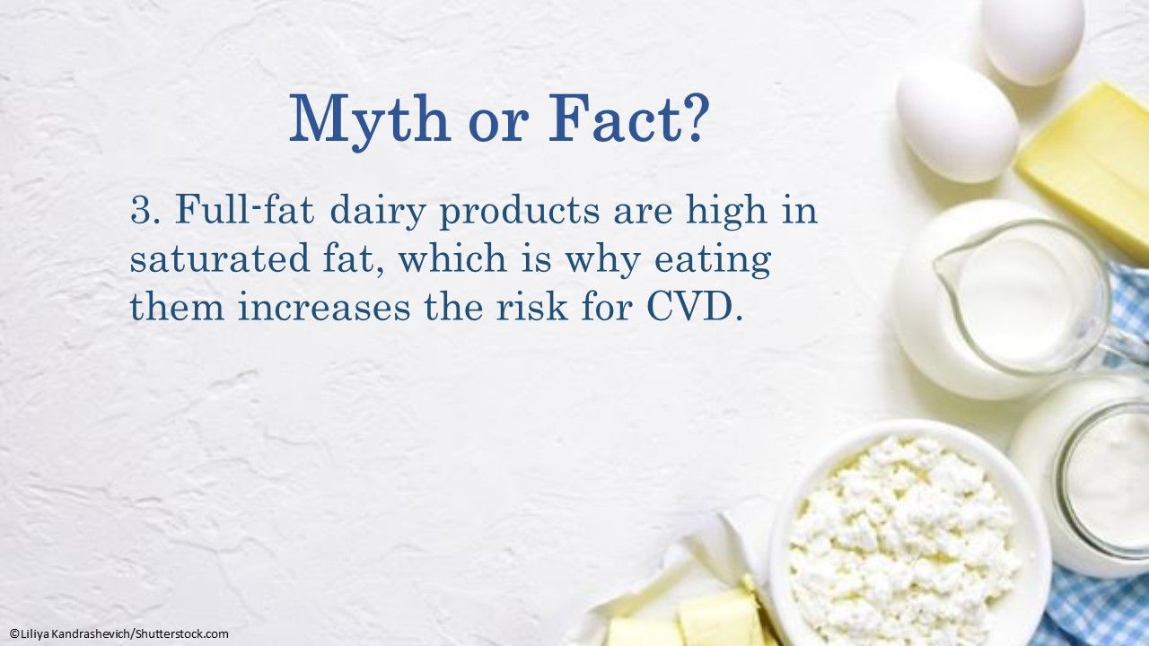 Dairy Fat Fact or Myth