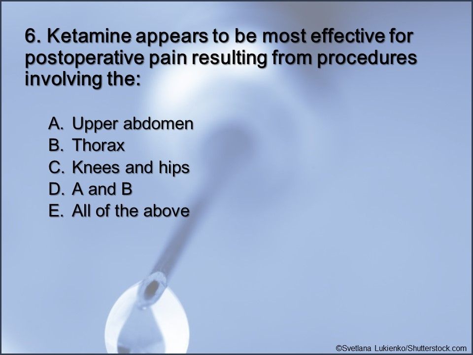 ketamine as an analgesic