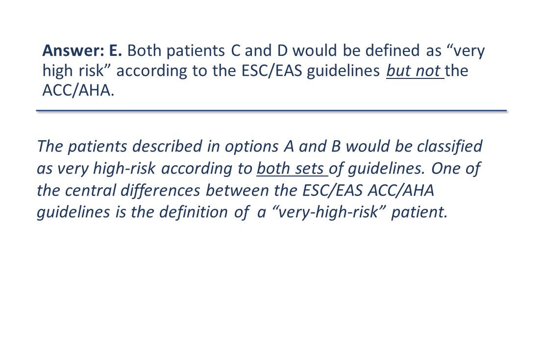 AHA/ACC & ESC/EAS Lipid Guidelines: Compare & Contrast Quiz | Patient ...
