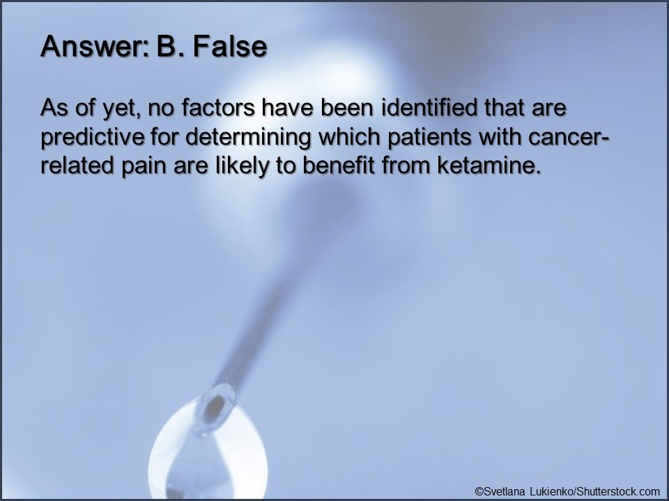 ketamine as an analgesic