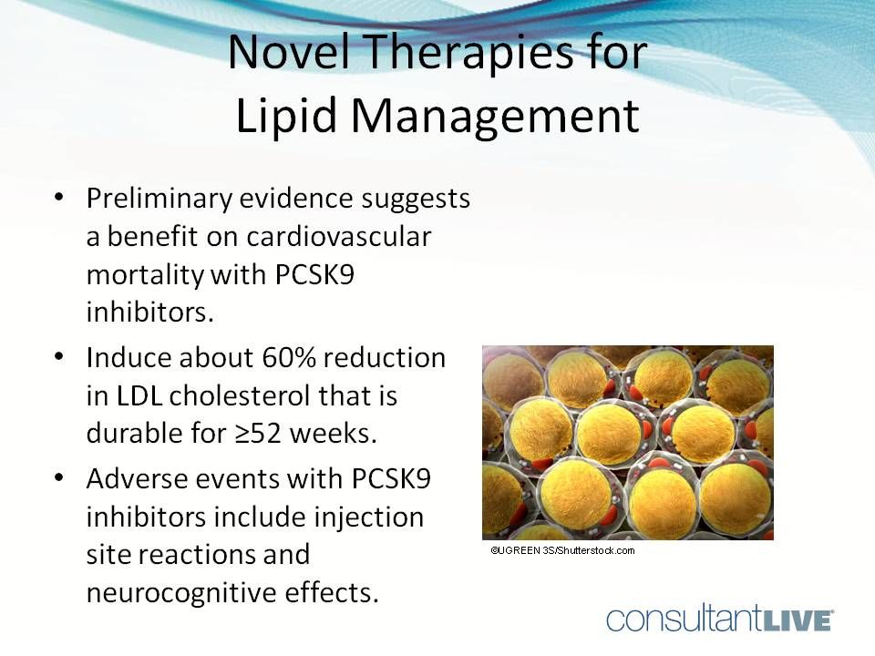 Preliminary evidence suggests cardiovascular benefit with PCSK9 inhibitors.