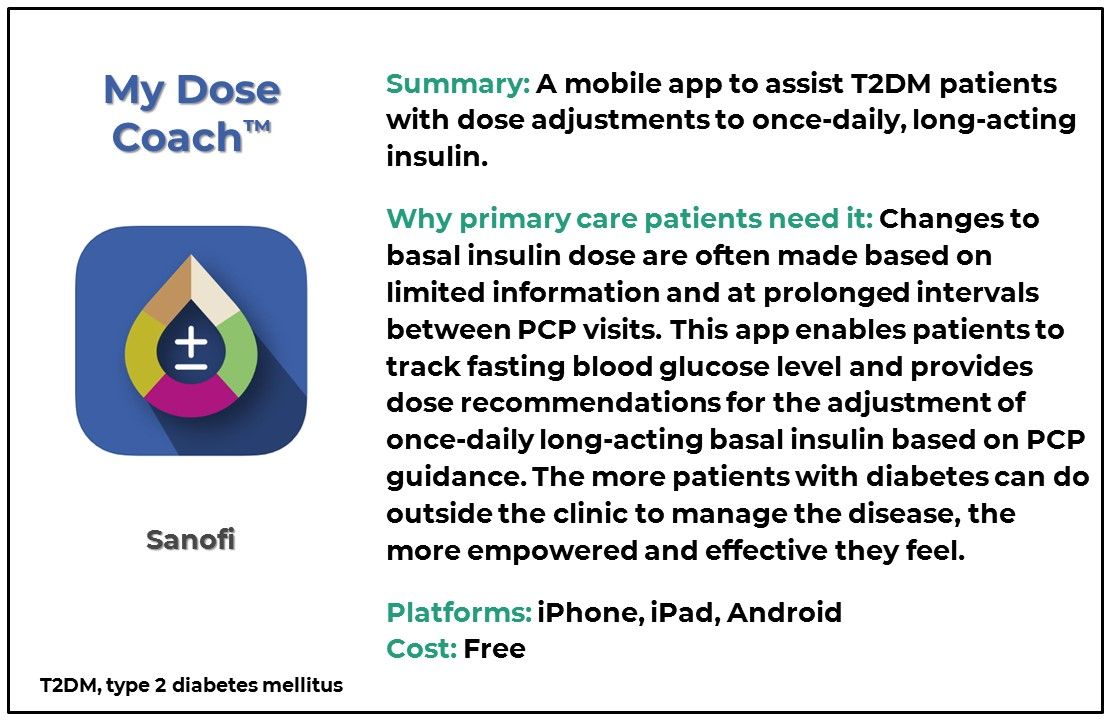 My Dose Coach app, medical apps, primary care physicians, FDA cleared apps