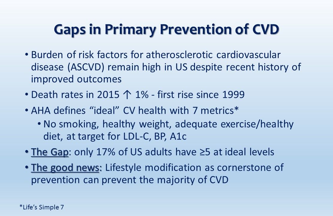 Primary Cardiovascular Prevention: 2019 ACC/AHA Guideline Update