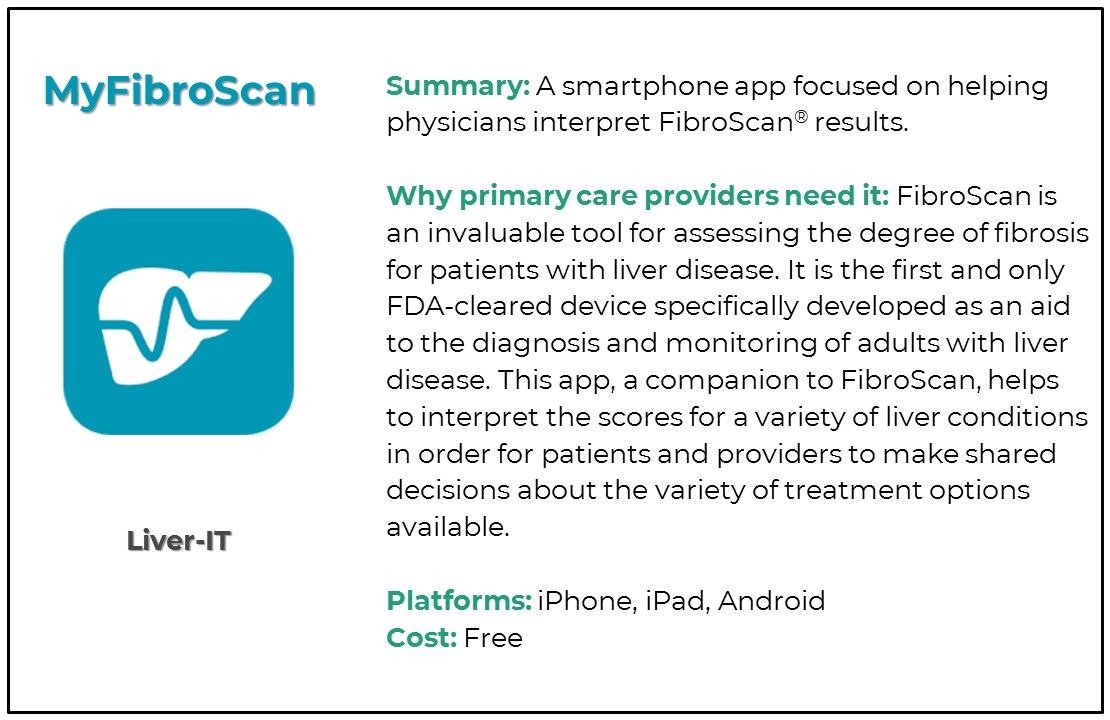 MyFibroScan, MyFibroScan, app, FibroScan, liver disease, hepatology, liver apps