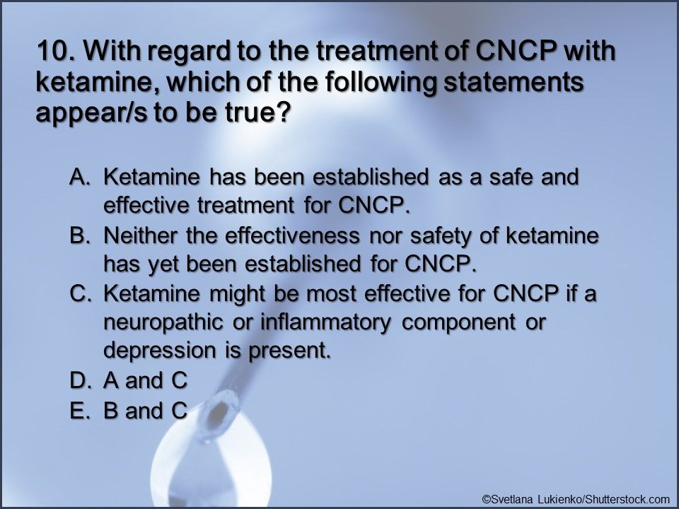 ketamine as an analgesic