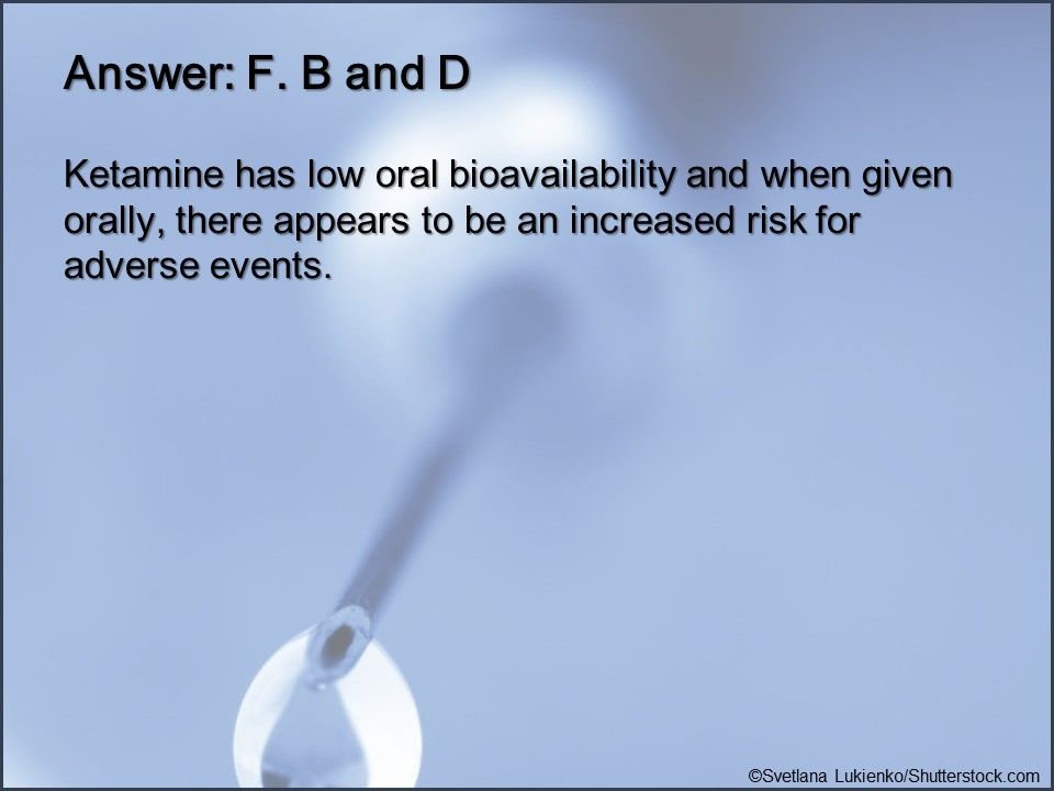 ketamine as an analgesic