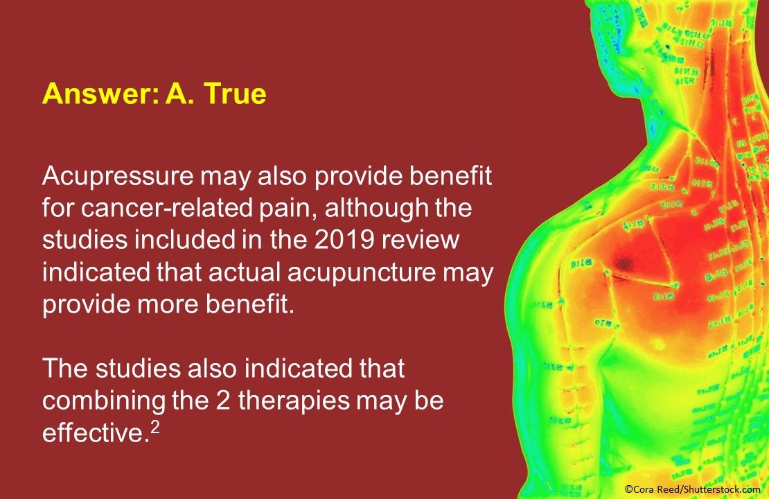 Acupuncture for the Management of Cancer Related-Pain