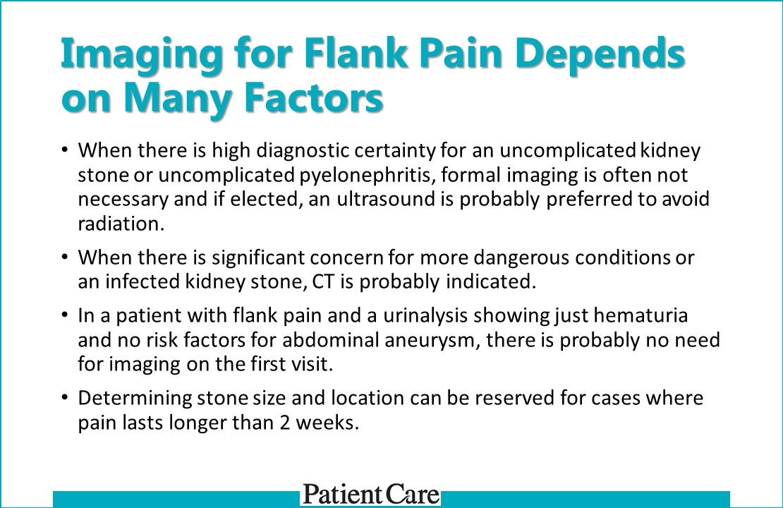 flank pain, kidney stones, renal complications, gall stones 