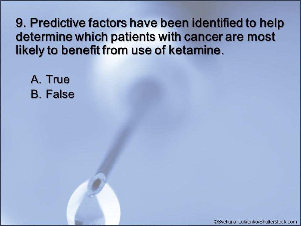 ketamine as an analgesic