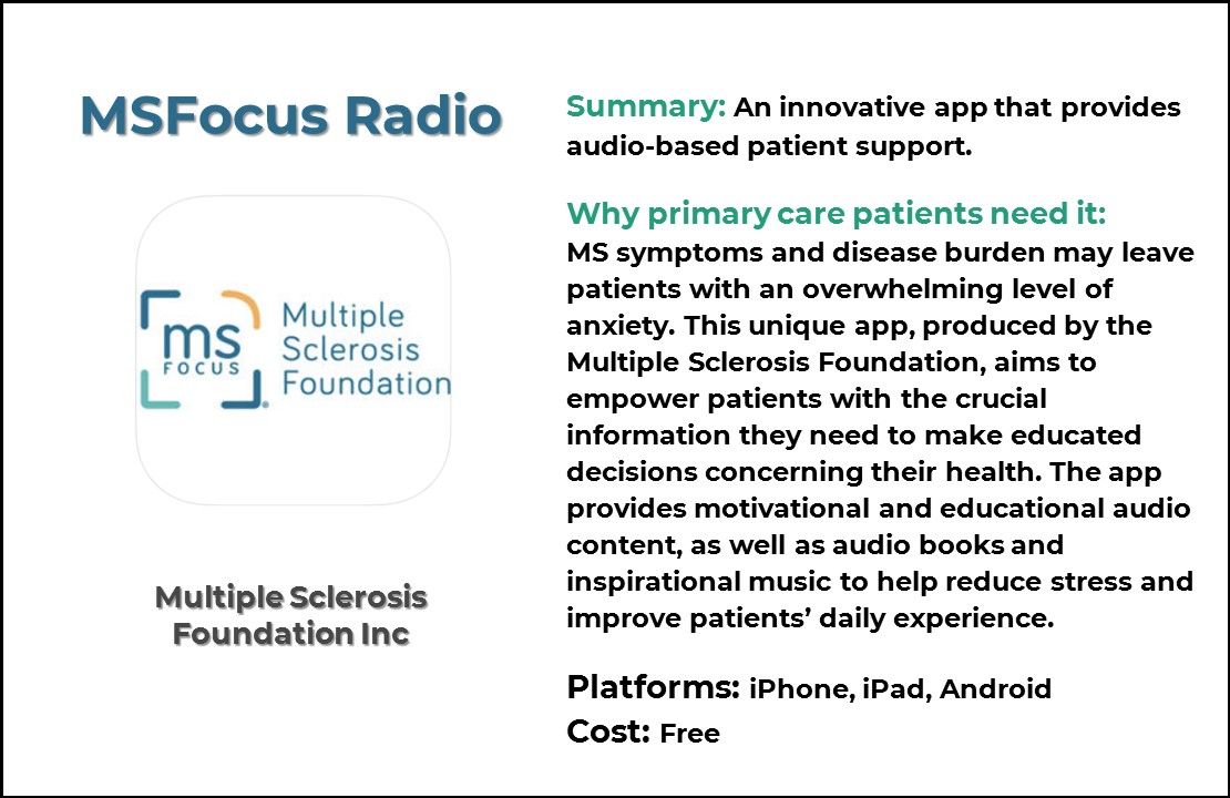 Top 5 Multiple Sclerosis Apps for Primary Care Providers