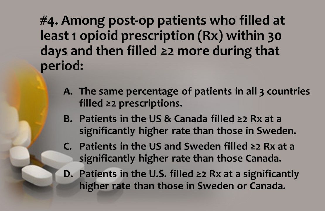 post-op patients who filled opioid prescription within 30 days