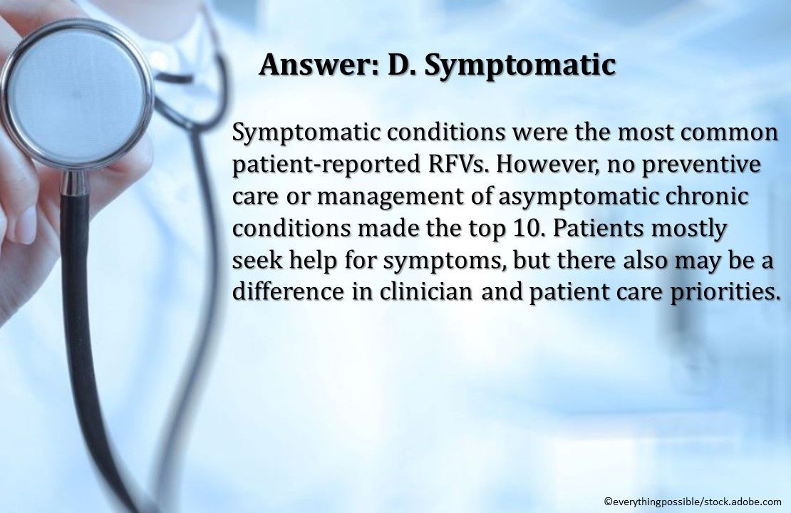 Why Patients Come to Primary Care, reasons for primary care visits, quiz