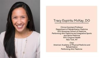  Physiatrist Treats Performing Artists, a Population She Knows from Personal Experience Image Tracy Espiritu MdKay, DO