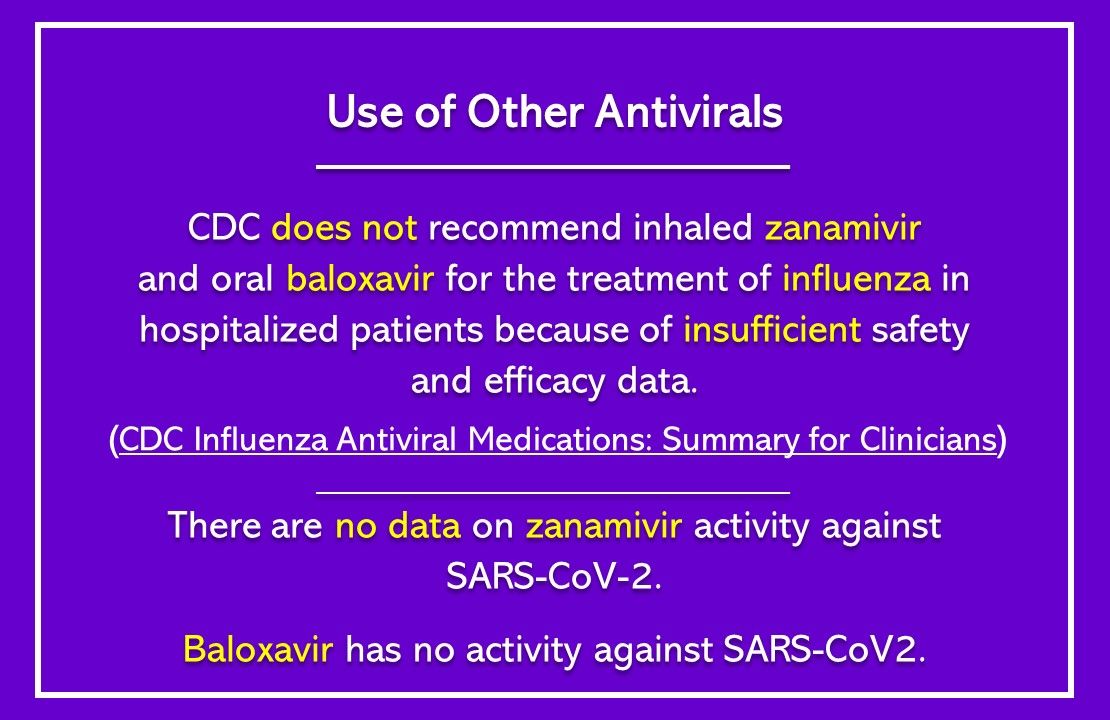 Influenza Coinfection With COVID-19: NIH Treatment Considerations