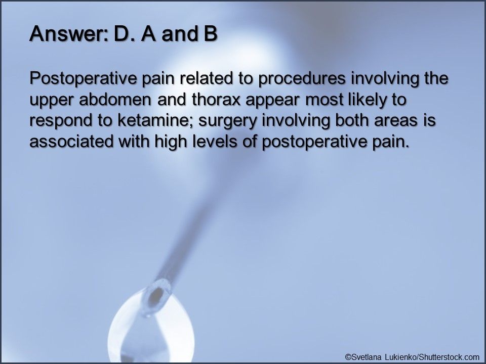 ketamine as an analgesic