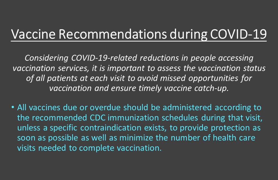Cdc Injection Guidelines Immunization During COVID-19: CDC Vaccination Guidance for Clinicians