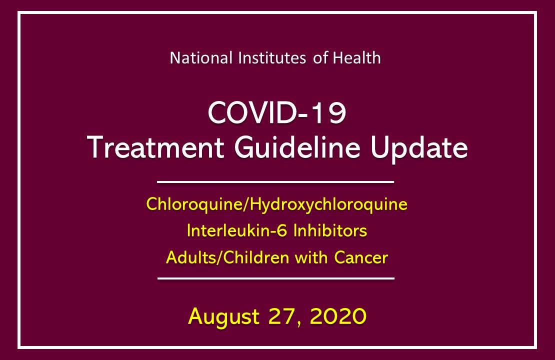 NIH COVID-19 Treatment Guidelines Updated Based On New Data