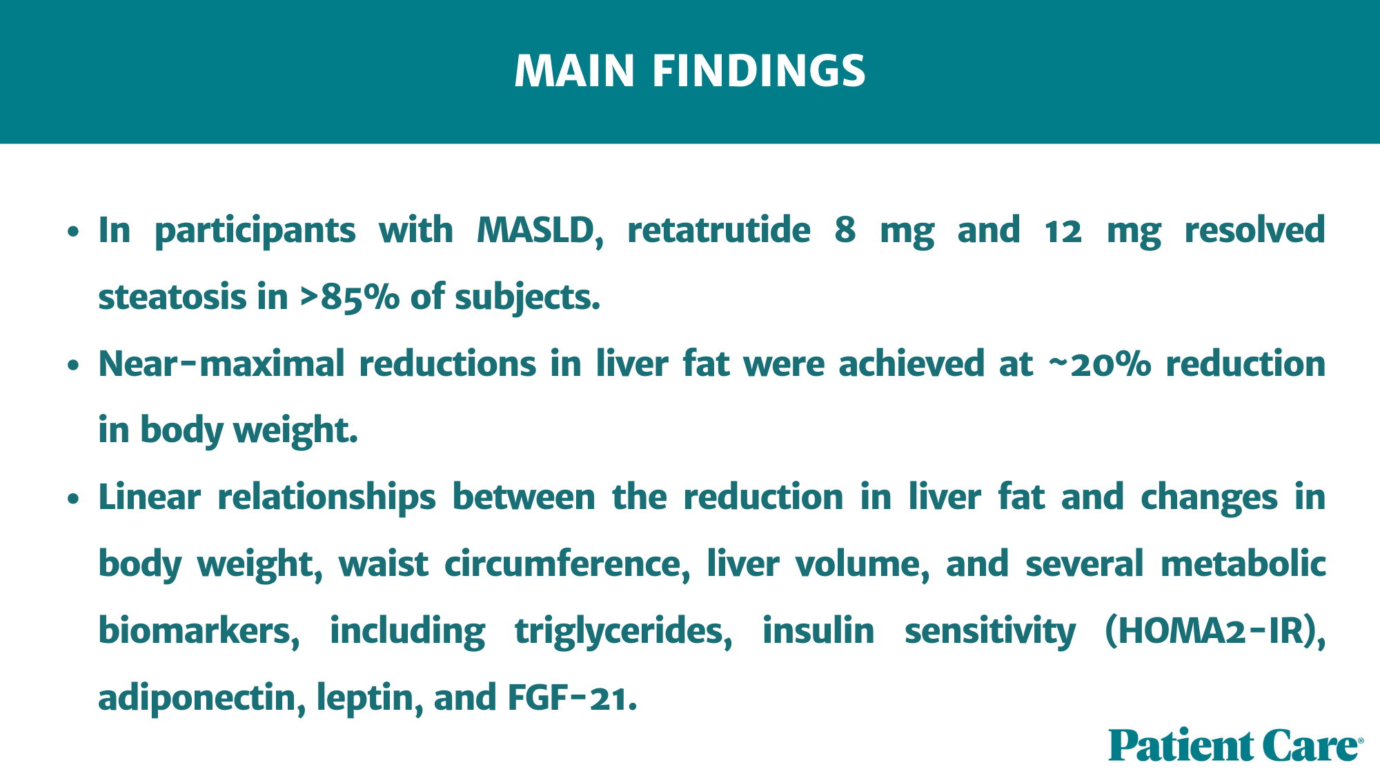 STUDY: Novel “Triagonist” Retatrutide Resolved Steatosis in Over 85% of Patients with MASLD and Obesity