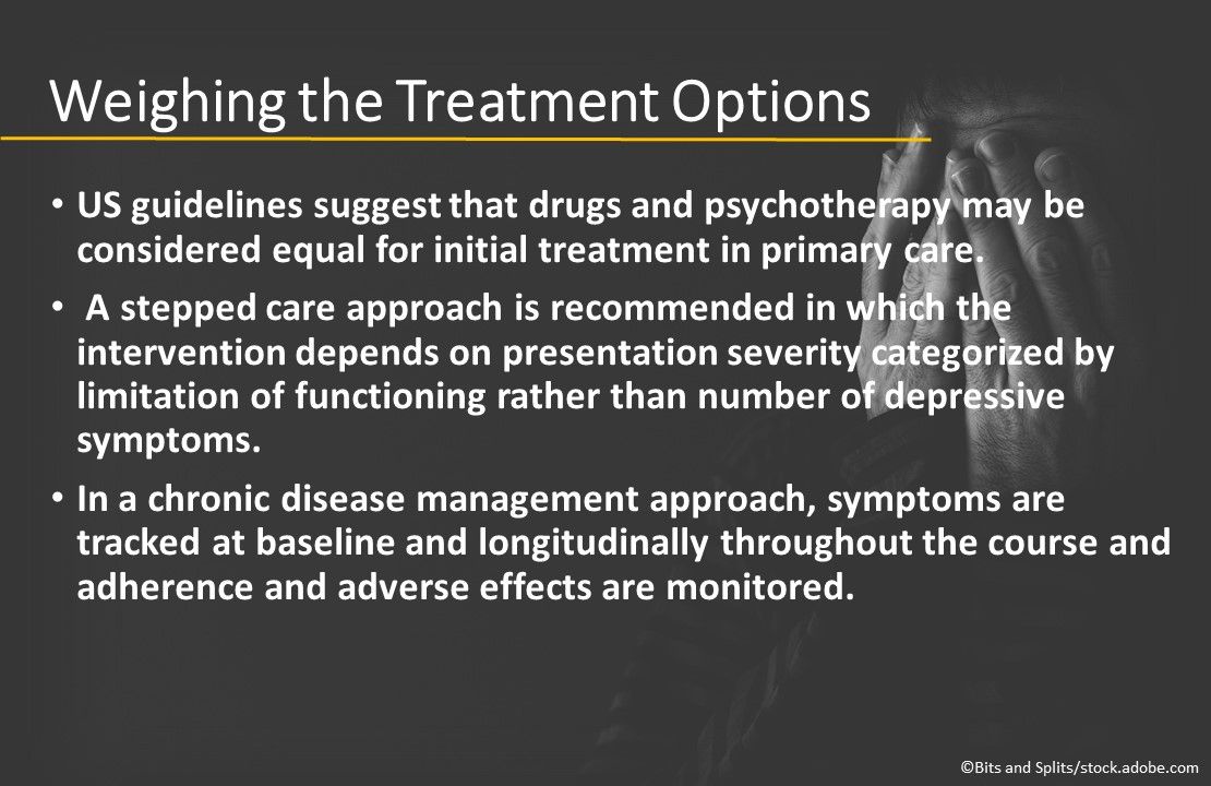 Depression treatment in primary care, depression treatment recommendations