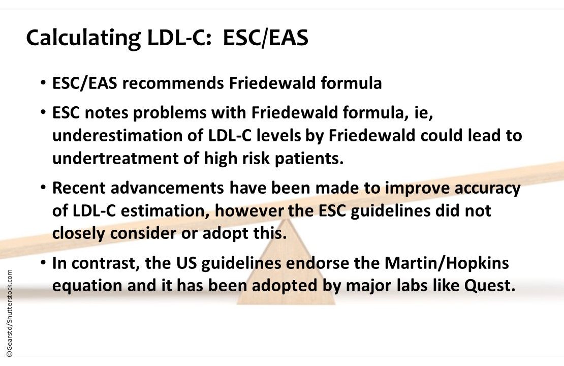 Lipid Guidelines, Compared ACC/AHA and ESC/EAS Patient Care Online