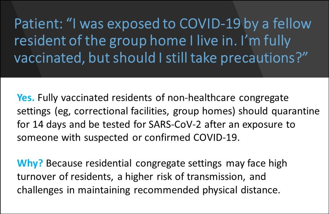 CDC Guidance for Fully Vaccinated Persons: Part 2