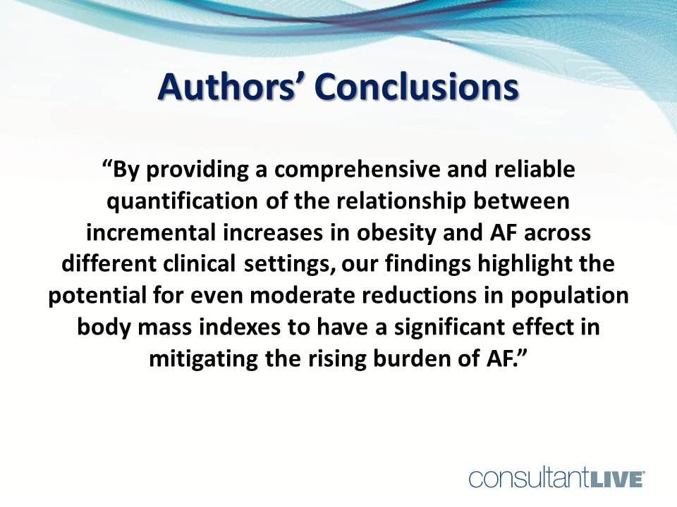 AF risk increases with obesity. 