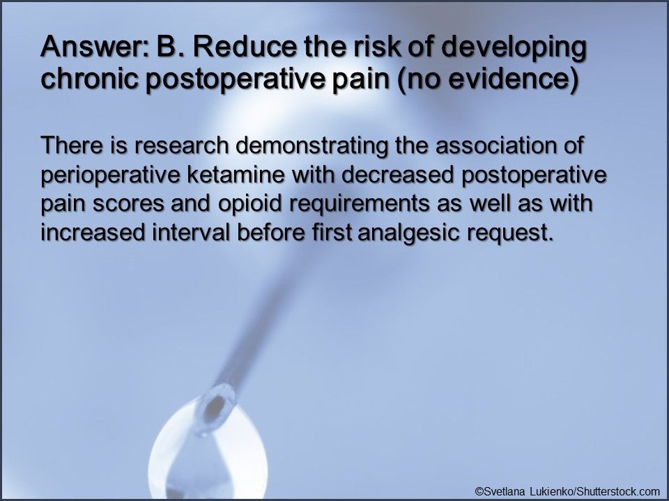 ketamine as an analgesic