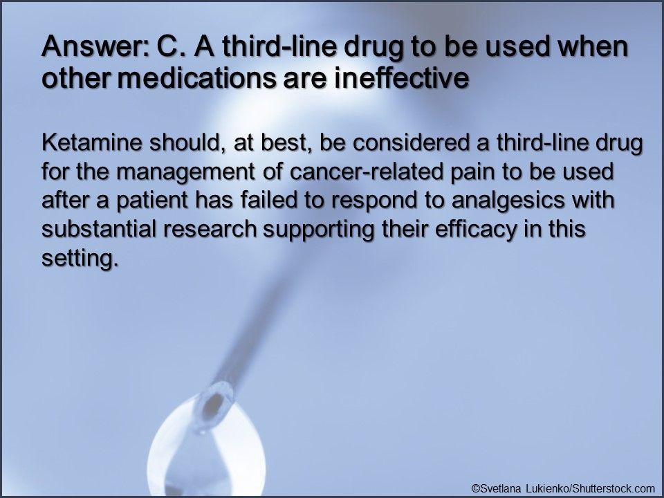 ketamine as an analgesic