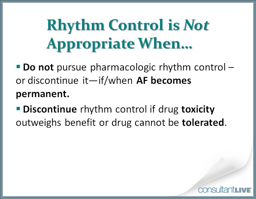 Rhythm control in atrial fibrillation 