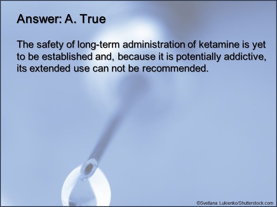 ketamine as an analgesic