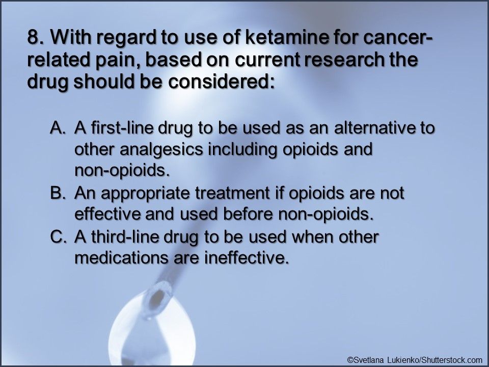 ketamine as an analgesic