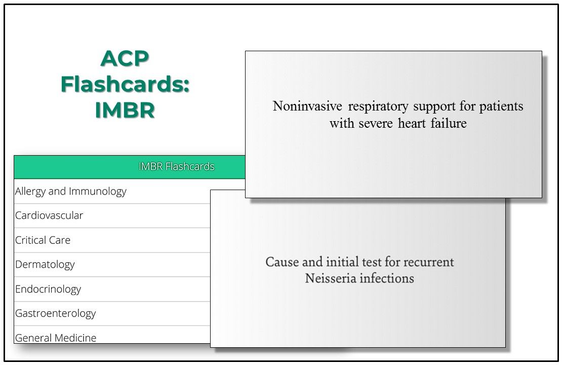 ACP Flashcards: Internal Medicine Board Review, top board review apps