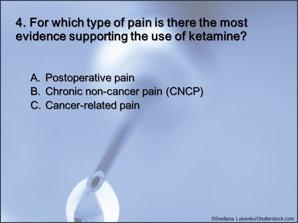 ketamine as an analgesic