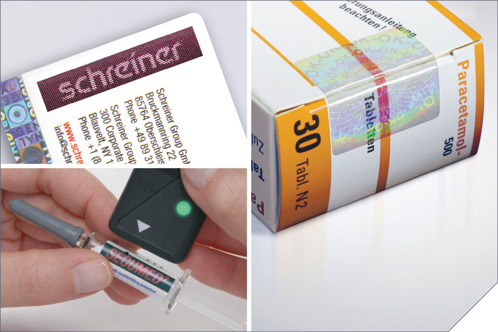 Counterfeiting protection for medicines: Overt, covert and e-labels