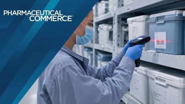 Masked healthcare worker scanning medical storage box in clean supply warehouse. Concept of pharma logistics, hospital inventory, stock audit, and cold chain. | Master1305 - stock.adobe.com 2033896448
