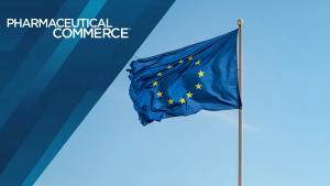 Flag of European Union isolated on blue sky background. | Nancy Pauwels - stock.adobe.com