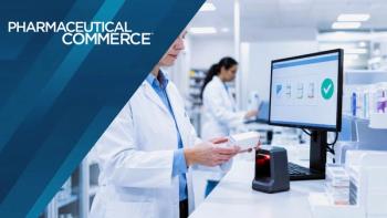 Pharmacist medicine drug lab pharmacy check white coat medicine package computer screen barcode scanner quality control safe care | © Wasun - stock.adobe.com 2150839459