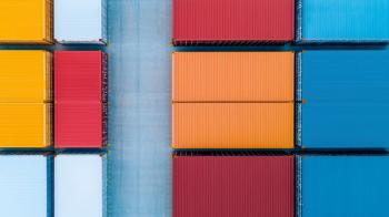 Frozen Logistics Hub - Aerial View of Refrigerated Warehousing Facility with Copy Space for Text | Image Credit: ©Yuparet - stock.adobe.com
