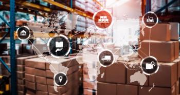 Smart warehouse management system with innovative internet of things technology to identify package picking and delivery . Future concept of supply chain and logistic network business. | © InfiniteFlow - stock.adobe.com