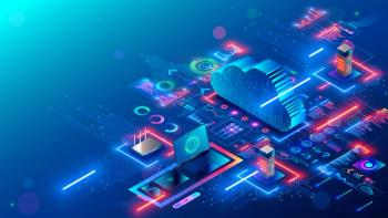 Cloud technology. Cloud computing. Devices connected to digital storage in data center via internet. IOT. Smart home. Communication laptop, tablet, phone and domestic devices with online database. | © AndSus - stock.adobe.com