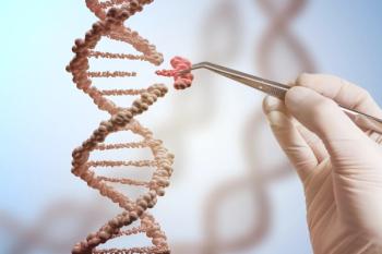 Genetic engineering and gene manipulation concept. Hand is replacing part of a DNA molecule - Image credit: vchalup | stock.adobe.com