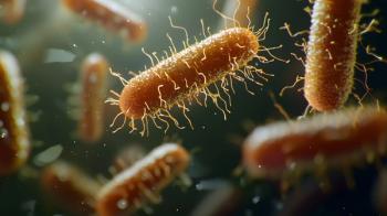 A highly detailed and realistic close-up of this bacteria: **Fusobacterium nucleatum** - Part of the normal oral flora; can cause periodontal disease and infections. | Image Credit: phurinee | adobe.stock.com