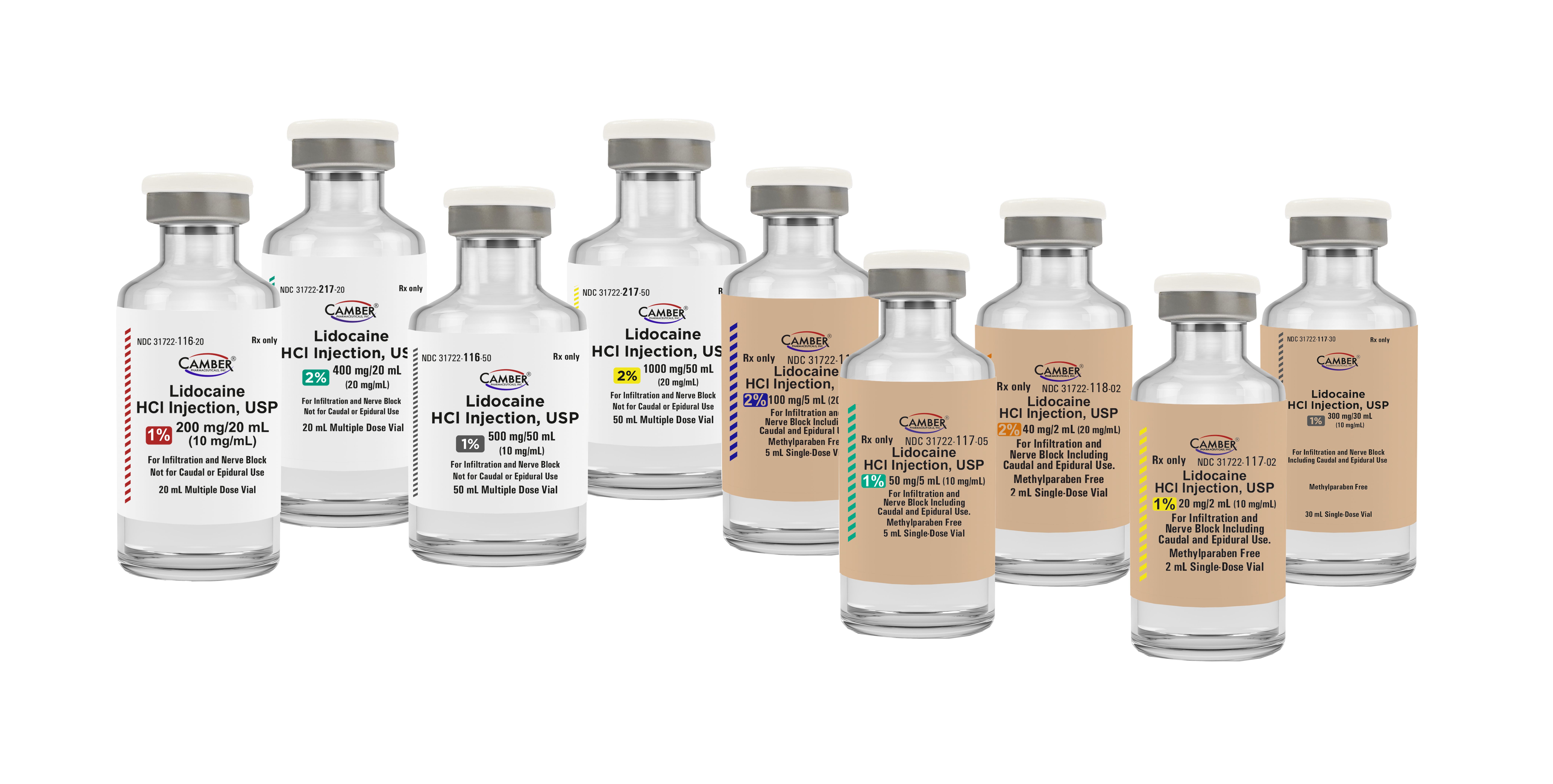 Camber Pharmaceuticals Introduces Lidocaine HCI Injection, USP, in Single- and Multi-Dose Vials