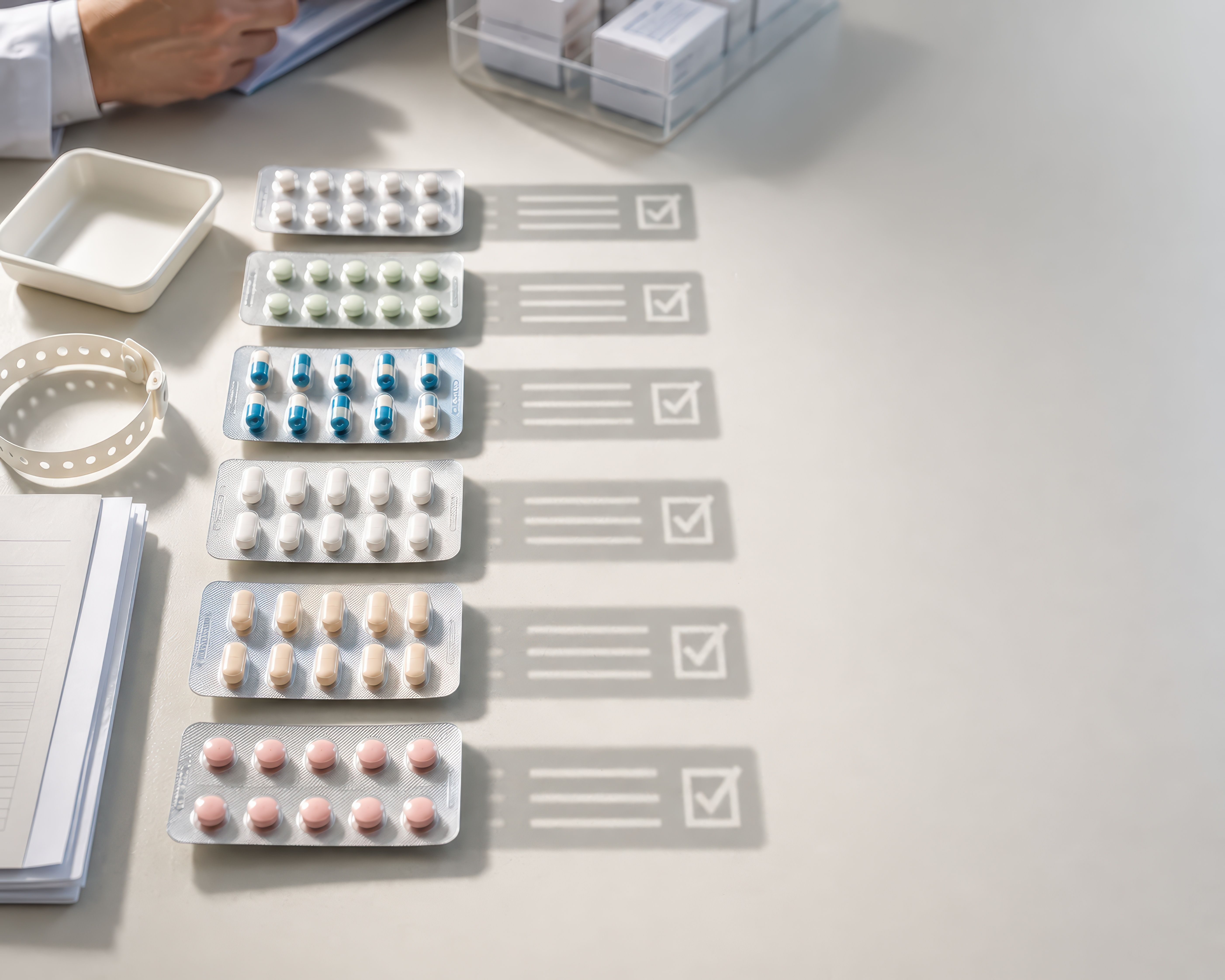 Medication Reconciliation Blister Packs Casting Checklist Shadows | Image Credit: Agnieszka | stock.adobe.com