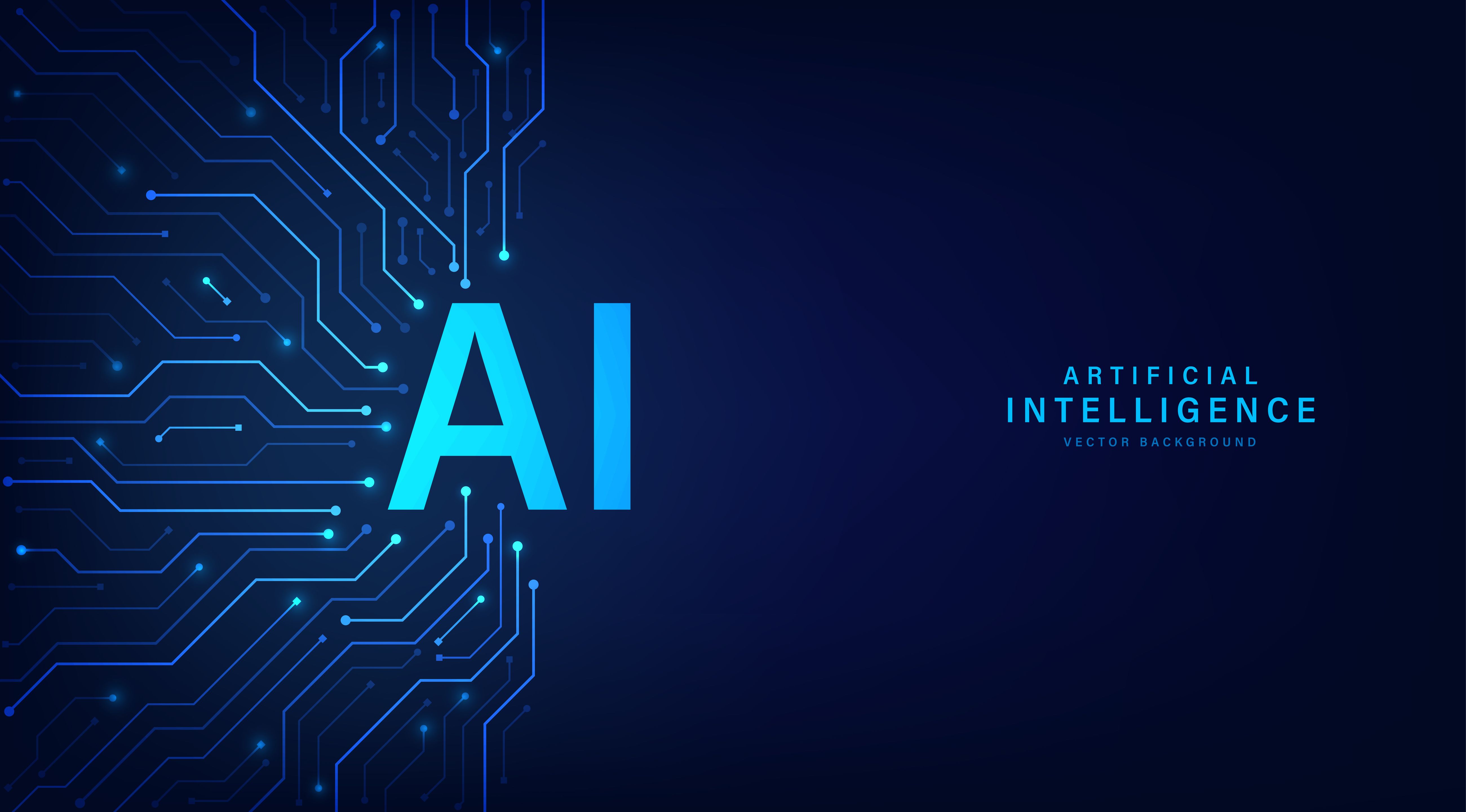Artificial intelligence abstract background futuristic Hitech style, Technology concept design, Machine learning and generate by chip, Vector illustration for banner and web template. | Image Credit: S and V Design | stock.adobe.com