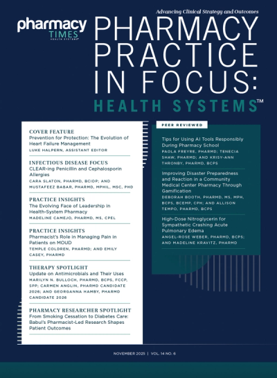 Pharmacy Practice in Focus: Health Systems
