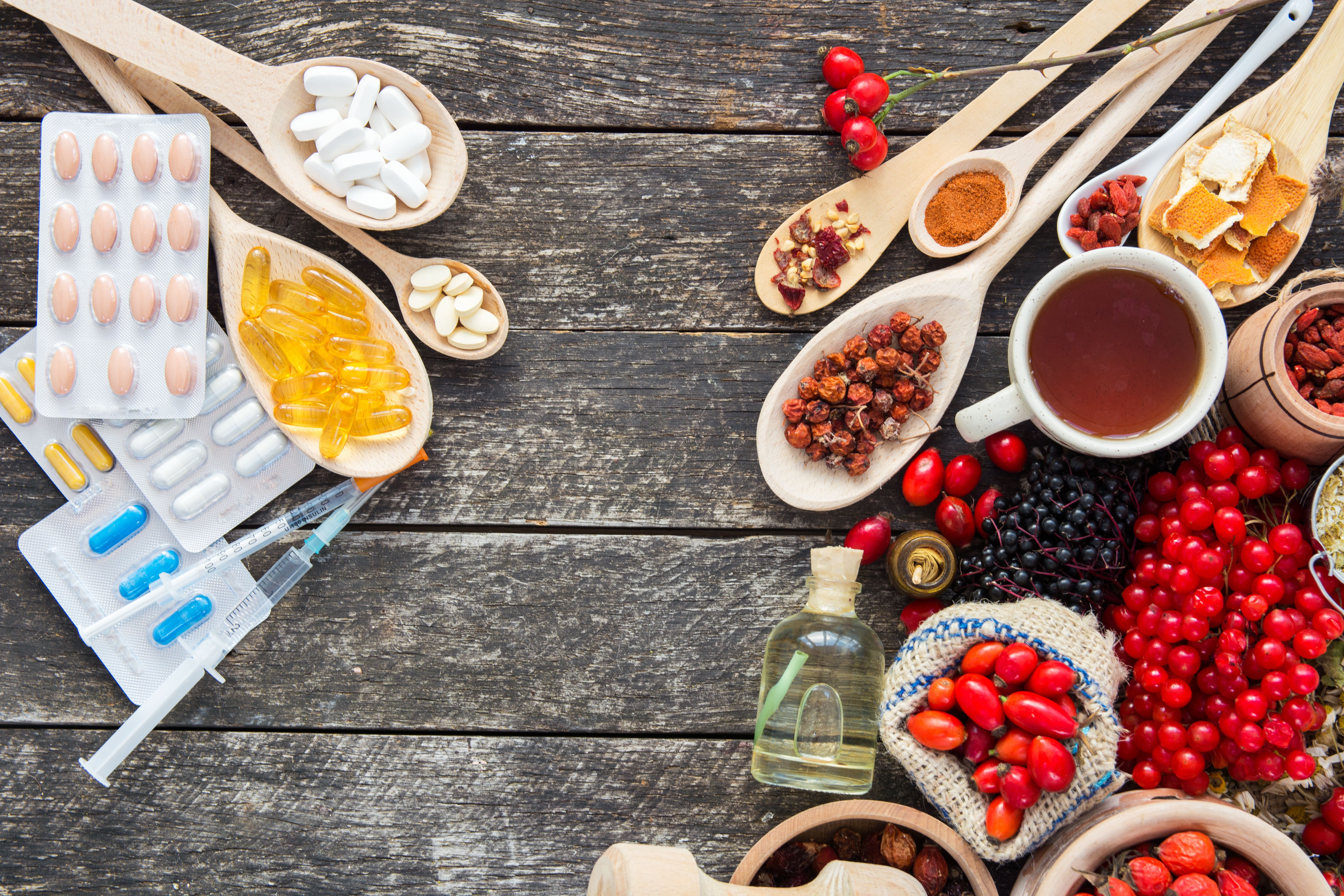Medicinal tablets and pills and herbs composition | Image Credit: RomanWhale studio - stock.adobe.com