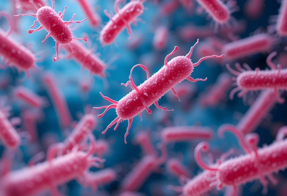 Clostridium difficile Bacteria 3D Medical Illustration.Close-up of Clostridium difficile bacteria